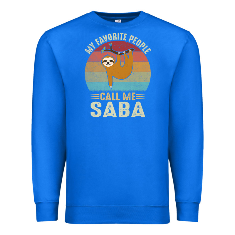 Mens My Favorite People Call Me Saba Cute Sloth Lover Grandpa Premium Premium Sweatshirt by linhVisuals | Teevron