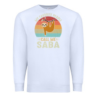 White mens my favorite people call me saba cute sloth lover grandpa premium Premium Sweatshirt - linhVisuals
