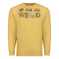 Antique Gold we are all weird Premium Sweatshirt - linhVisuals