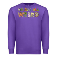 Purple we are all weird Premium Sweatshirt - linhVisuals