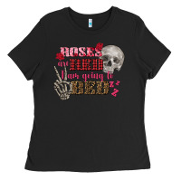 Black Valentine's Day roses are red i am going to bed Ladies Tee - FaDigitalArtStudio
