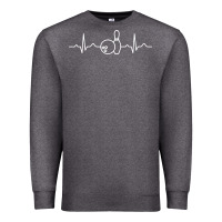 Charcoal Heather bowling heartbeat bowler ecg bowling ball tournament gift sweatshirt Premium Sweatshirt - linhVisuals