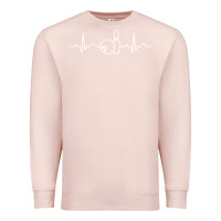 Pale Pink bowling heartbeat bowler ecg bowling ball tournament gift sweatshirt Premium Sweatshirt - linhVisuals