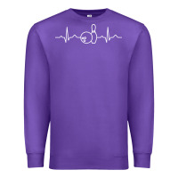Bowling Heartbeat Bowler Ecg Bowling Ball Tournament Gift Sweatshirt Premium Sweatshirt | Teevron
