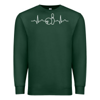 Sports Green bowling heartbeat bowler ecg bowling ball tournament gift sweatshirt Premium Sweatshirt - linhVisuals