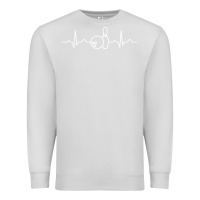 Dove Grey bowling heartbeat bowler ecg bowling ball tournament gift sweatshirt Premium Sweatshirt - linhVisuals
