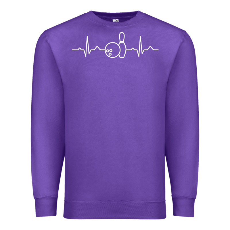 Bowling Heartbeat Bowler Ecg Bowling Ball Tournament Gift Sweatshirt Premium Sweatshirt by linhVisuals | Teevron