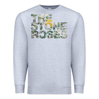 Heather Grey THE STONE ROSES GREEN Premium Sweatshirt - linhVisuals