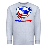 Heather Grey usa rugby Premium Sweatshirt - linhVisuals