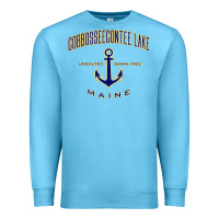 Ocean Blue cobbosseecontee lake me pullover hoodie Premium Sweatshirt - linhVisuals