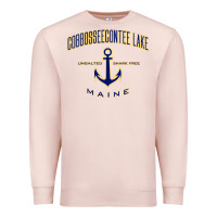 Pale Pink cobbosseecontee lake me pullover hoodie Premium Sweatshirt - linhVisuals