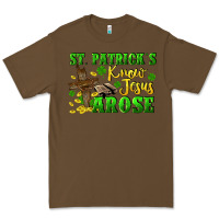 Cacao St. Patrick's know Jesus arose Premium Tee - CowGirlArtShop