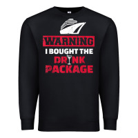 Black cruise drinking package t shirt Premium Sweatshirt - linhVisuals