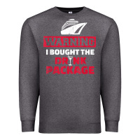 Charcoal Heather cruise drinking package t shirt Premium Sweatshirt - linhVisuals