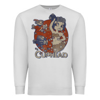 Dove Grey cuphead cala maria airplane attack t shirt Premium Sweatshirt - linhVisuals