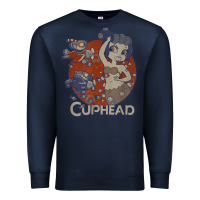 Navy cuphead cala maria airplane attack t shirt Premium Sweatshirt - linhVisuals