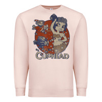 Pale Pink cuphead cala maria airplane attack t shirt Premium Sweatshirt - linhVisuals