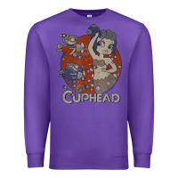 Purple cuphead cala maria airplane attack t shirt Premium Sweatshirt - linhVisuals