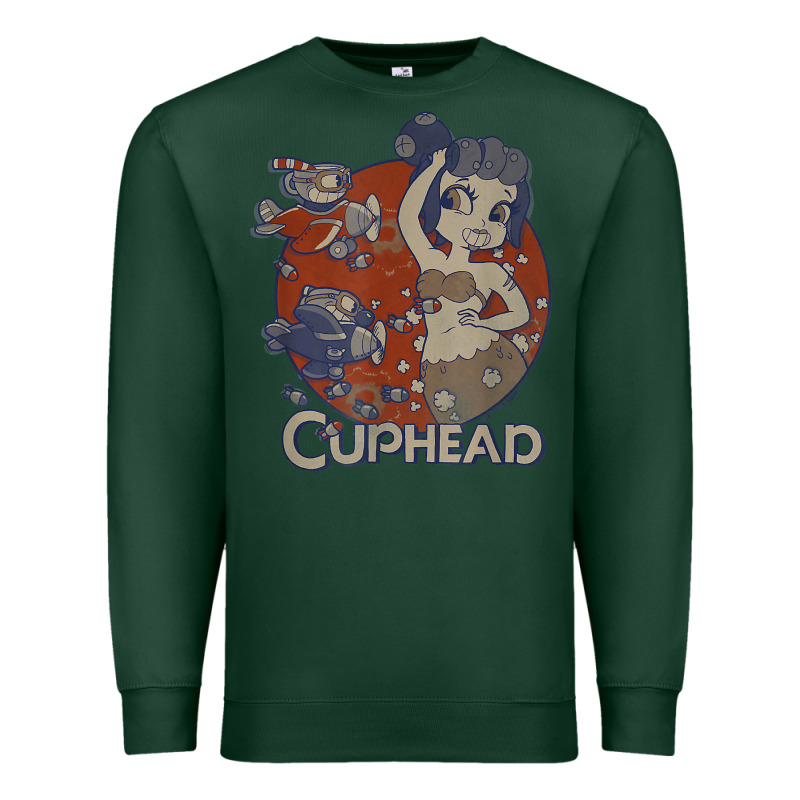 Cuphead Cala Maria Airplane Attack T Shirt Premium Sweatshirt by linhVisuals | Teevron