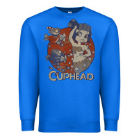 True Royal cuphead cala maria airplane attack t shirt Premium Sweatshirt - linhVisuals