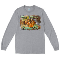 Heather Grey hey there pumpkin Long Sleeve Tee - BundleAndBundleShop