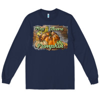 Navy hey there pumpkin Long Sleeve Tee - BundleAndBundleShop
