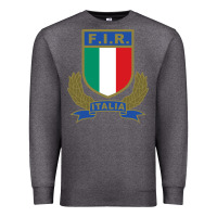Charcoal Heather italian rugby federation Premium Sweatshirt - linhVisuals