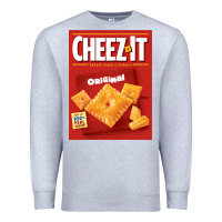 Heather Grey cheez it original box front sweatshirt Premium Sweatshirt - linhVisuals