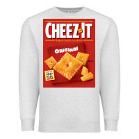Oatmeal Heather cheez it original box front sweatshirt Premium Sweatshirt - linhVisuals