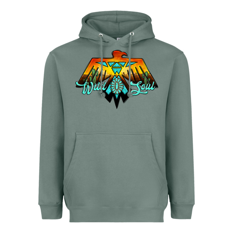 Thunderbird Wild Soul Heavyweight Hoodie by JahusDesignShop | Teevron