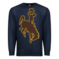Navy wyoming athletics Premium Sweatshirt - linhVisuals