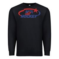 Black usa hockey Premium Sweatshirt - linhVisuals