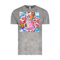 Cloud Rock unicorn coffe cup and star with rainbow seamless pattern bbs Vintage Tee - BundleAndBundleShop