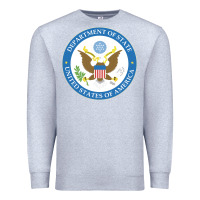 Heather Grey us department of state 2 Premium Sweatshirt - linhVisuals