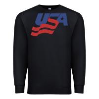 Black usa hockey simple Premium Sweatshirt - linhVisuals