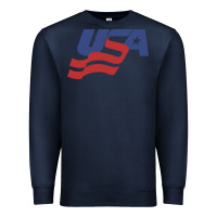 Navy usa hockey simple Premium Sweatshirt - linhVisuals