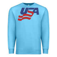 Ocean Blue usa hockey simple Premium Sweatshirt - linhVisuals
