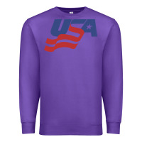 Purple usa hockey simple Premium Sweatshirt - linhVisuals