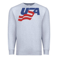 Heather Grey usa hockey simple Premium Sweatshirt - linhVisuals