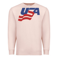 Pale Pink usa hockey simple Premium Sweatshirt - linhVisuals