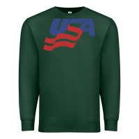 Sports Green usa hockey simple Premium Sweatshirt - linhVisuals