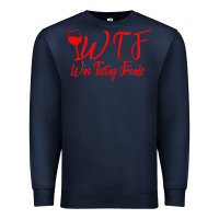 Navy wine tasting friends Premium Sweatshirt - linhVisuals