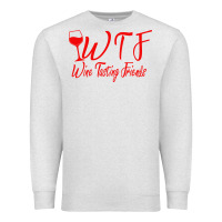 Oatmeal Heather wine tasting friends Premium Sweatshirt - linhVisuals