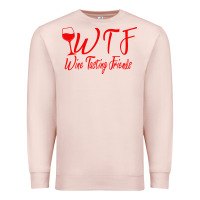 Pale Pink wine tasting friends Premium Sweatshirt - linhVisuals