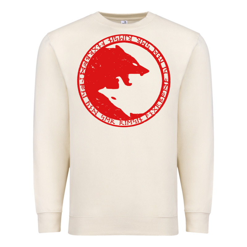 Fenrir Wolf Of Odin Premium Sweatshirt by linhVisuals | Teevron