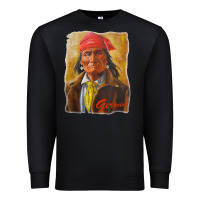 Black geronimo apache warrior native american t shirt Premium Sweatshirt - linhVisuals