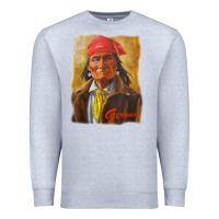Heather Grey geronimo apache warrior native american t shirt Premium Sweatshirt - linhVisuals