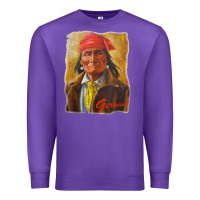 Purple geronimo apache warrior native american t shirt Premium Sweatshirt - linhVisuals