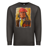 Smoke geronimo apache warrior native american t shirt Premium Sweatshirt - linhVisuals