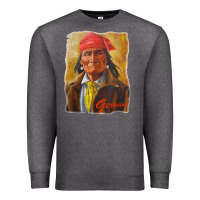 Charcoal Heather geronimo apache warrior native american t shirt Premium Sweatshirt - linhVisuals